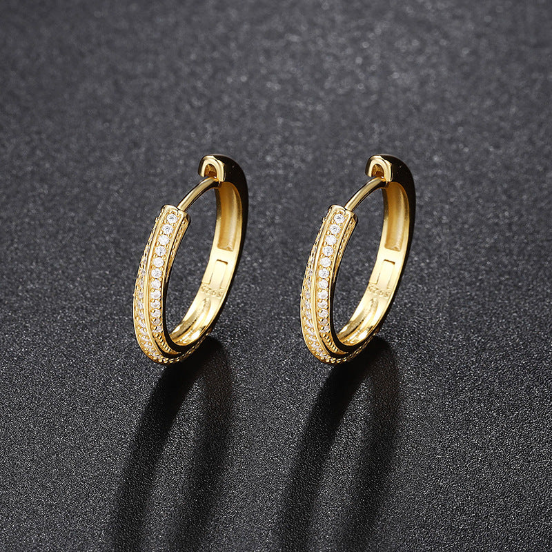 925 Silver Moissanite Earrings 21mm