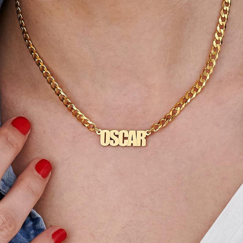 Name Necklace women's hip hop clavicle Necklace