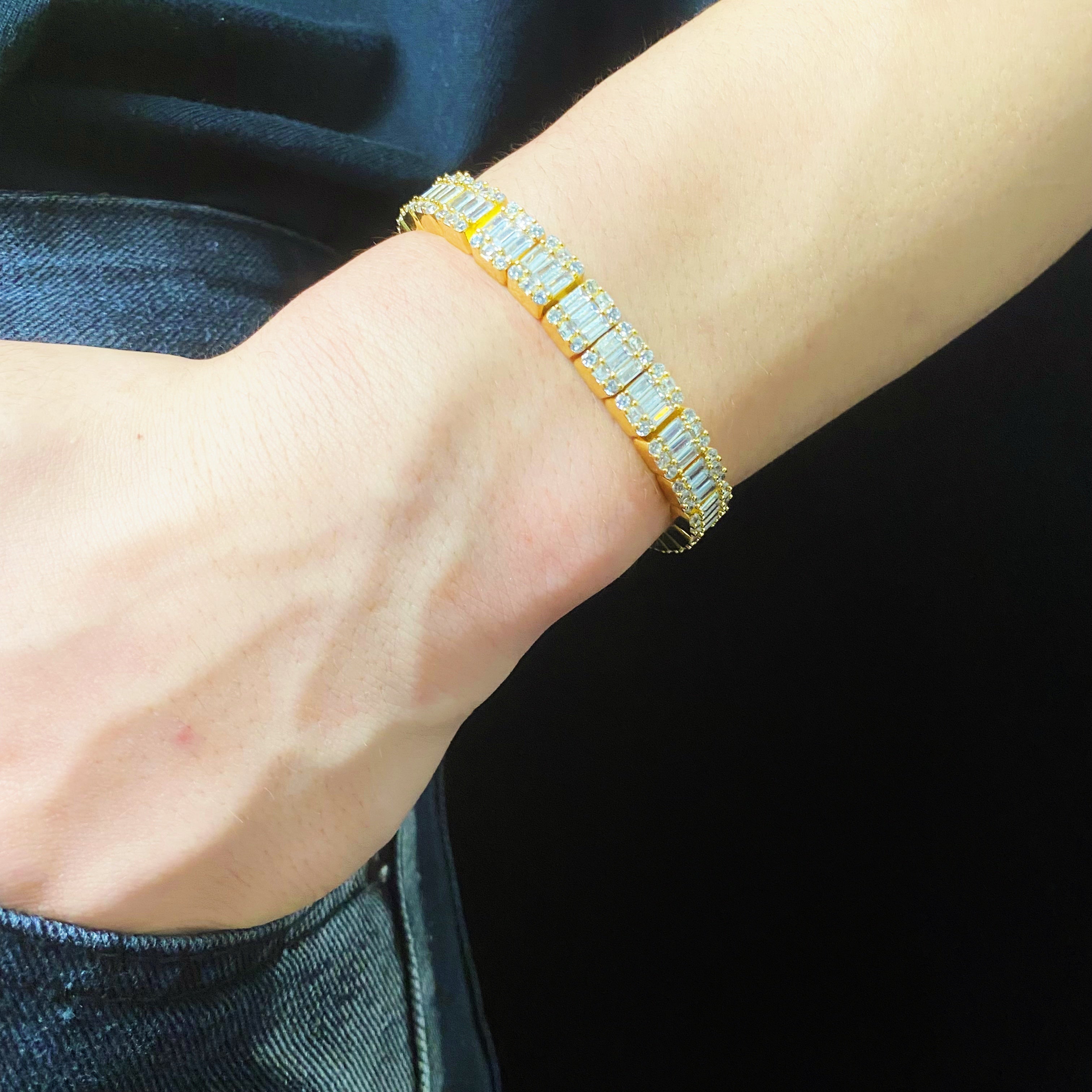 Square Baguette Tennis Bracelet