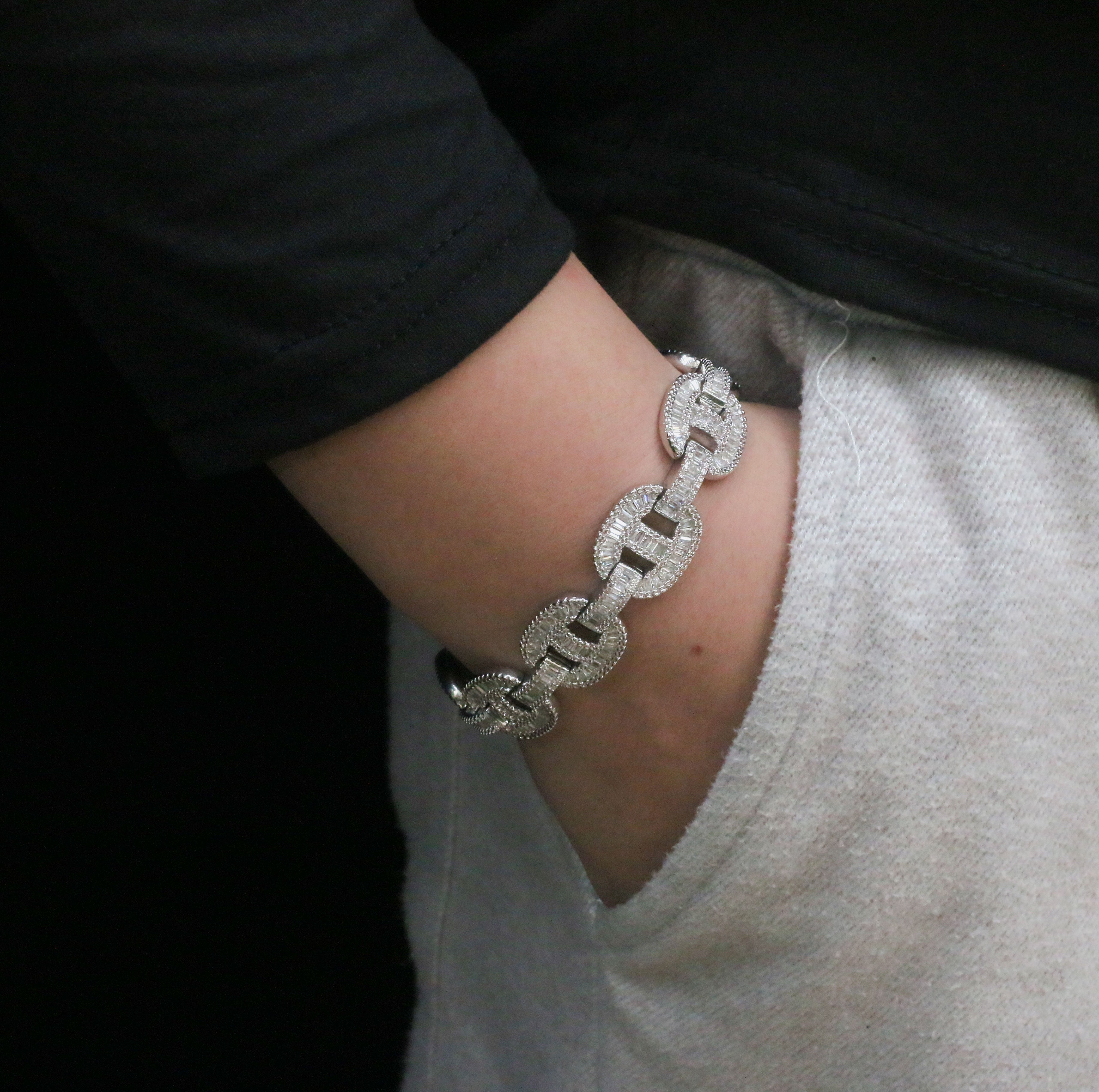 15mm Baguette Mariner Bracelet