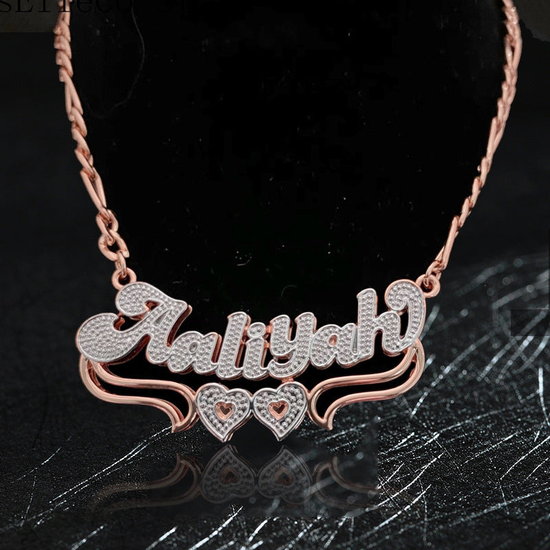 New double color name necklace