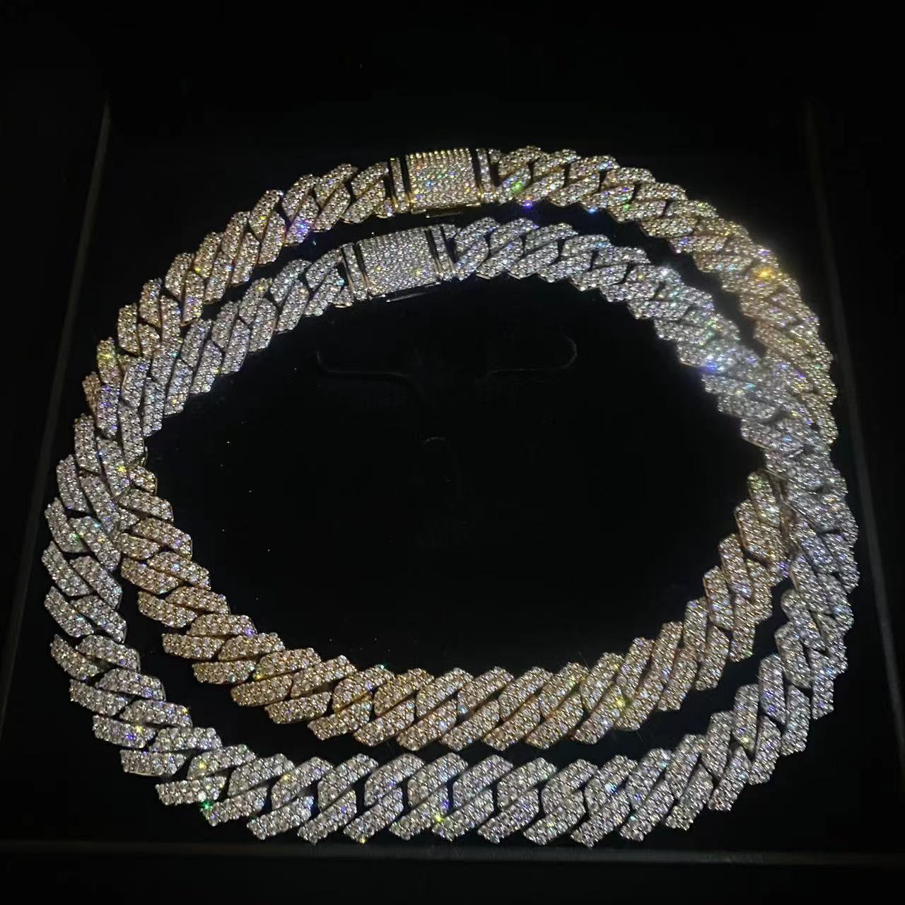 14mm Iced Prong Cuban Chain