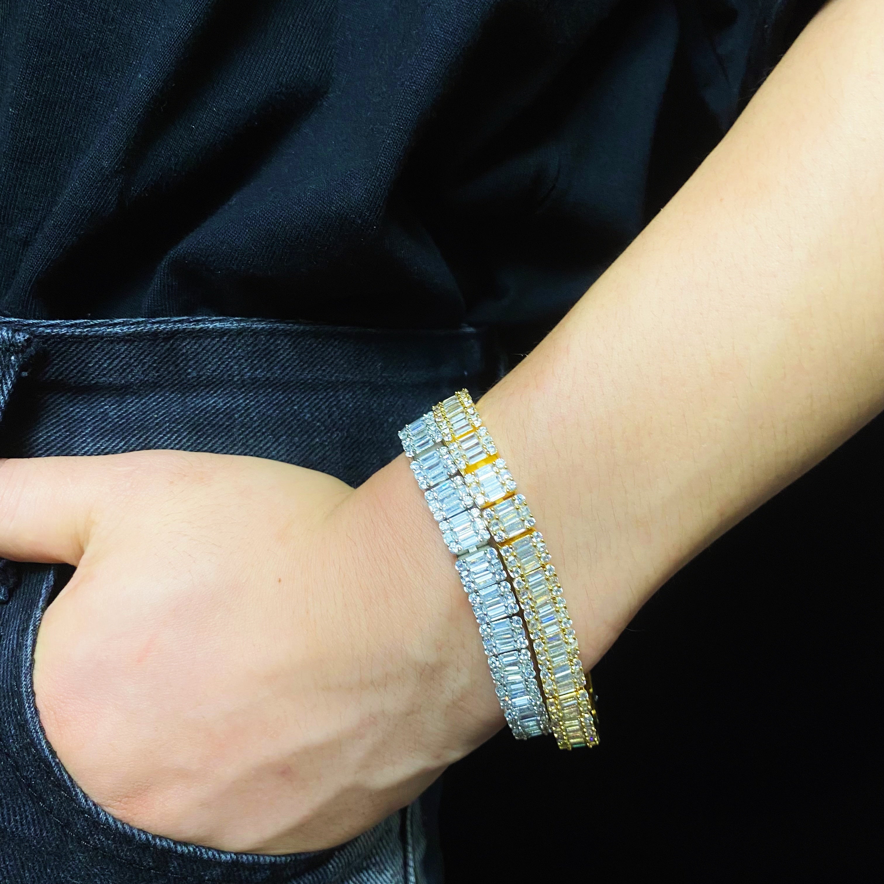 Square Baguette Tennis Bracelet