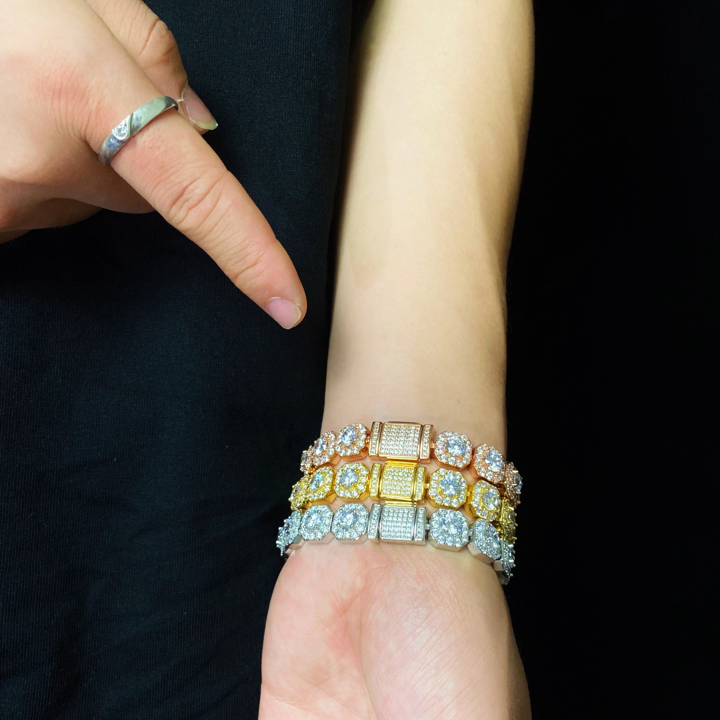 Clustered Tennis Bracelet