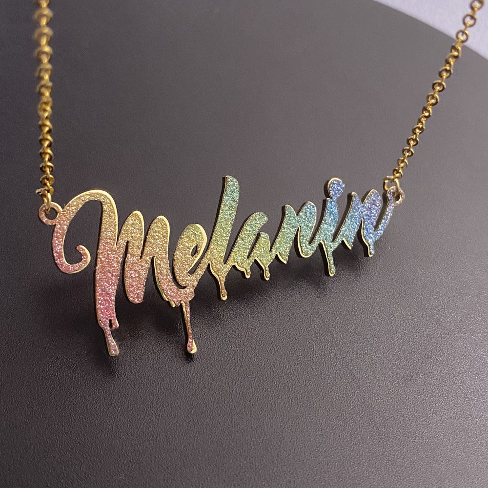 Women's custom letters pendant
