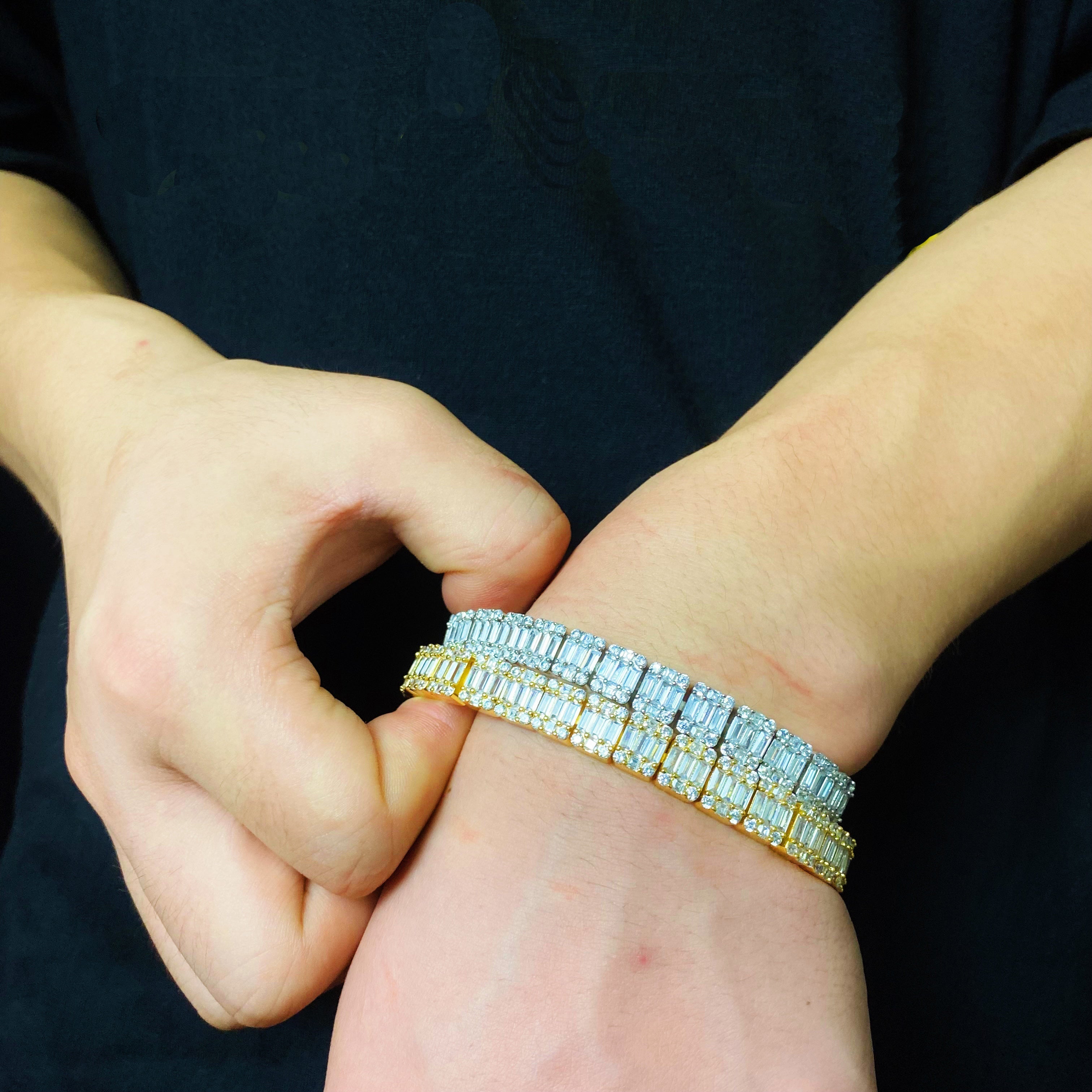 Square Baguette Tennis Bracelet