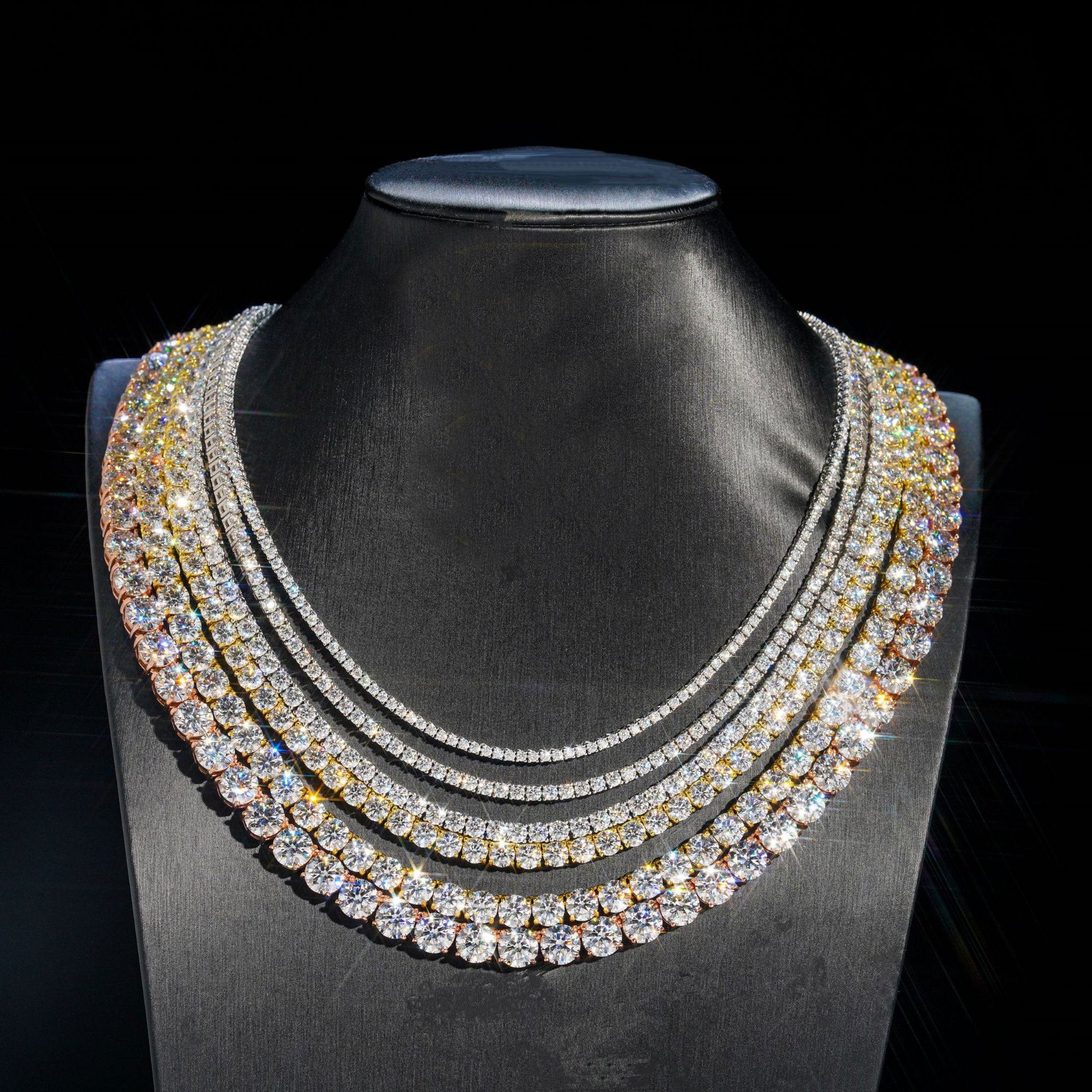925 Silver Moissanite Tennis Bracelet & Chain