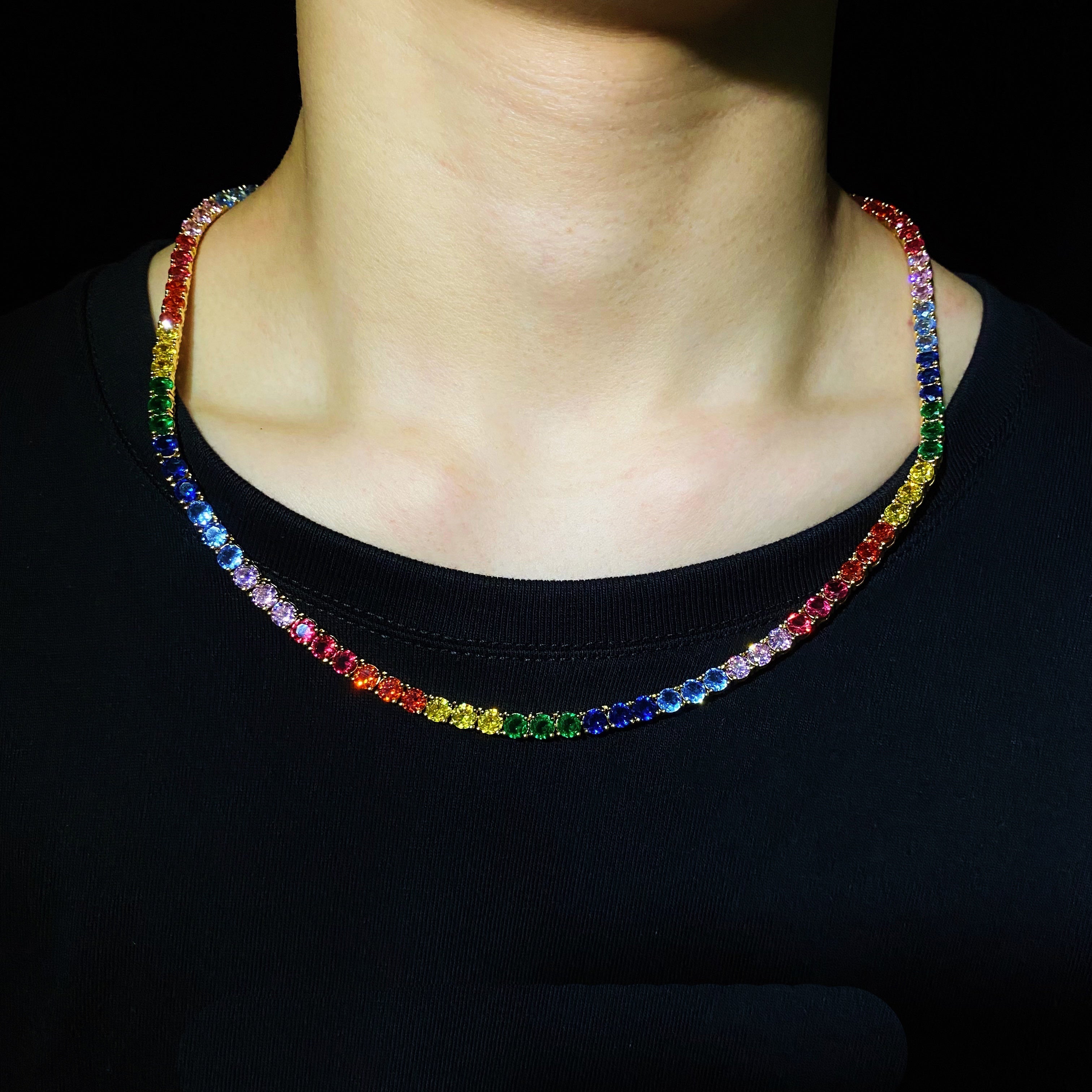 5mm Round Cut Diamond Tennis Chain