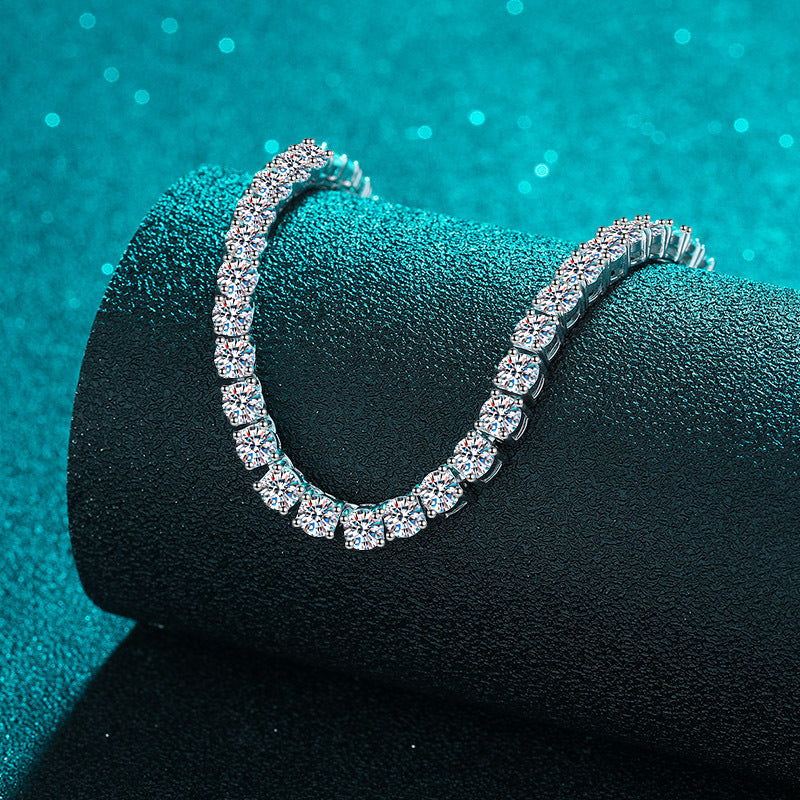 Moissanite Tennis Chain Bracelet in 925 Silver