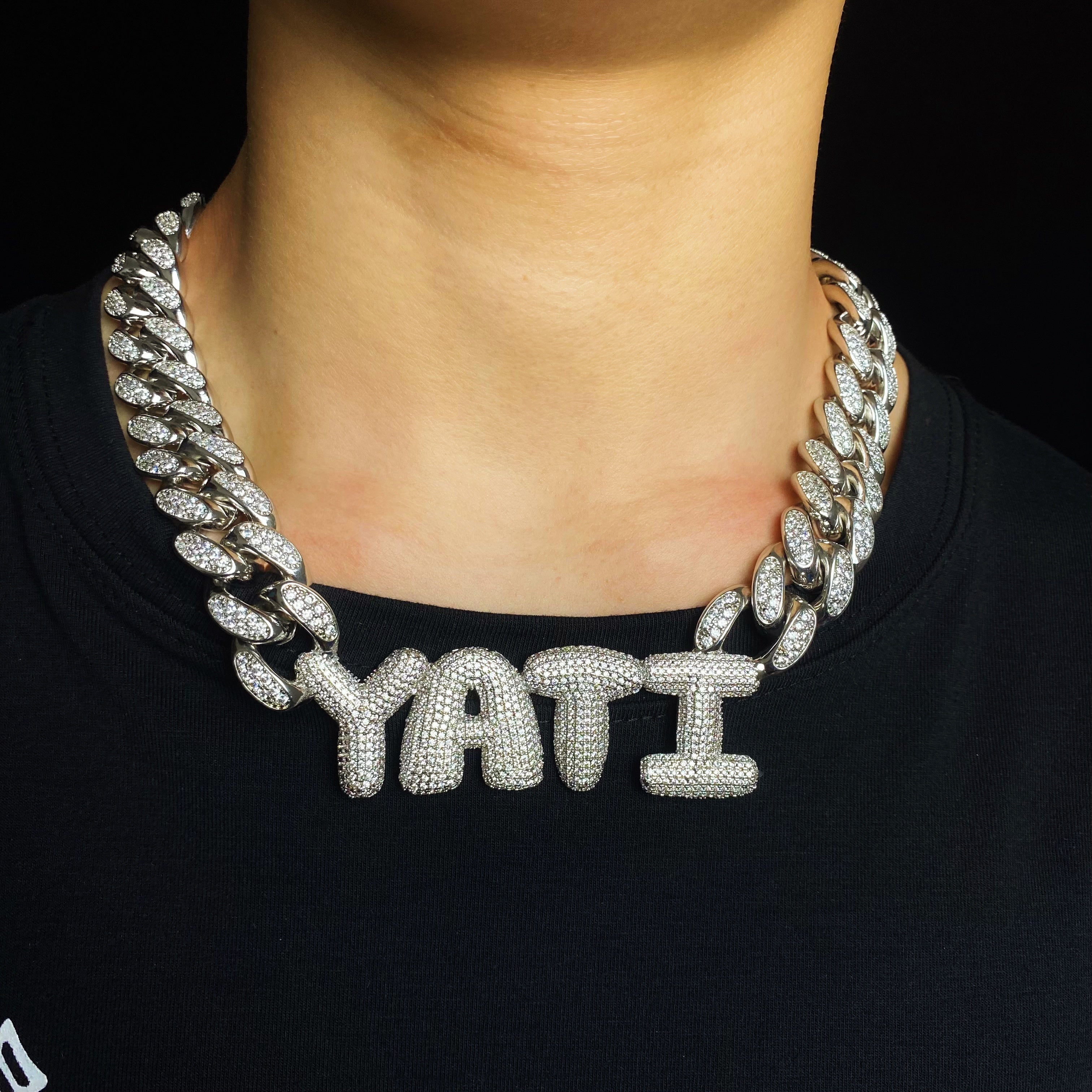 Custom Large Bubble & 19mm cuban chain