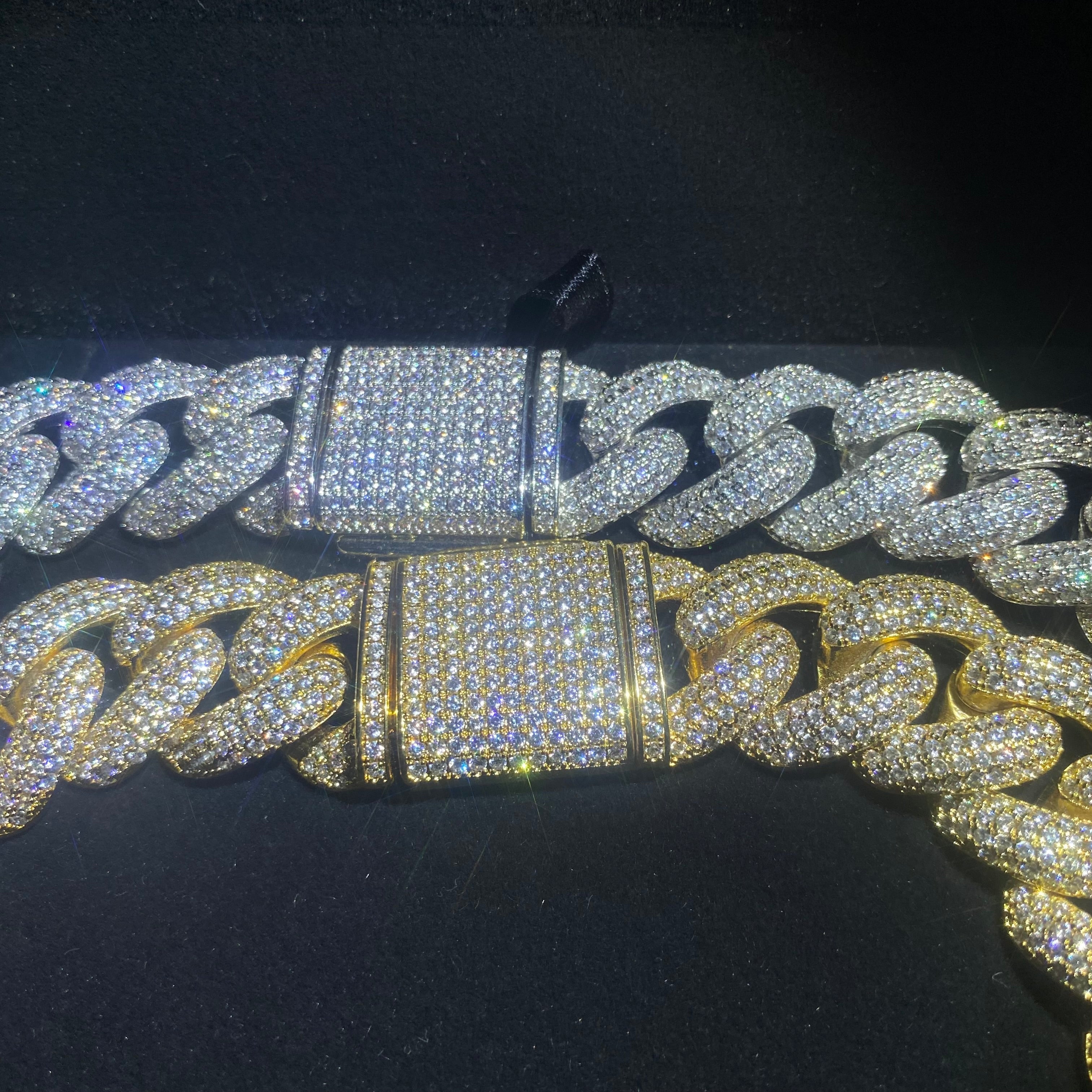 19mm Iced 4 rows Cuban Chian