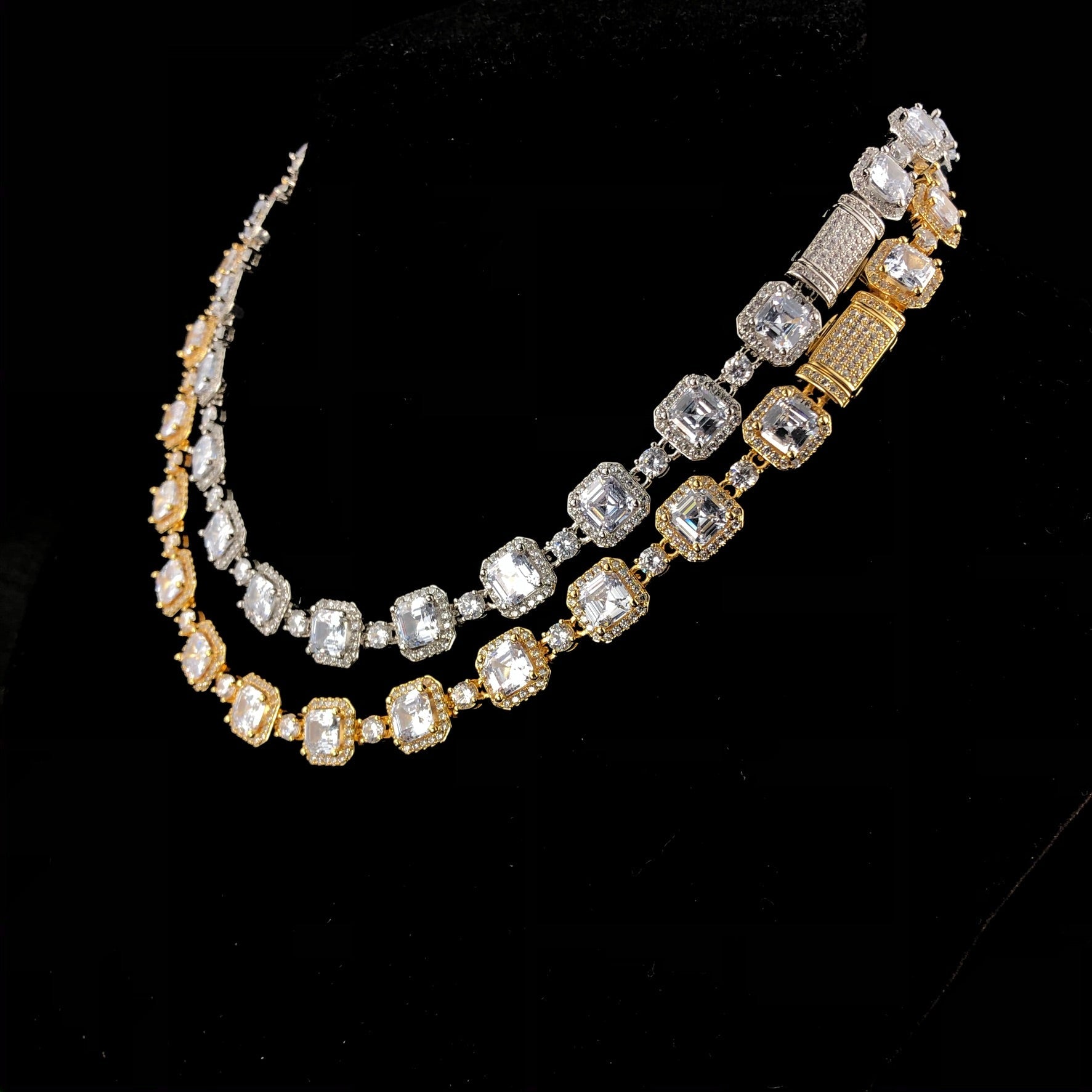 8mm Baguette  tennis Chain