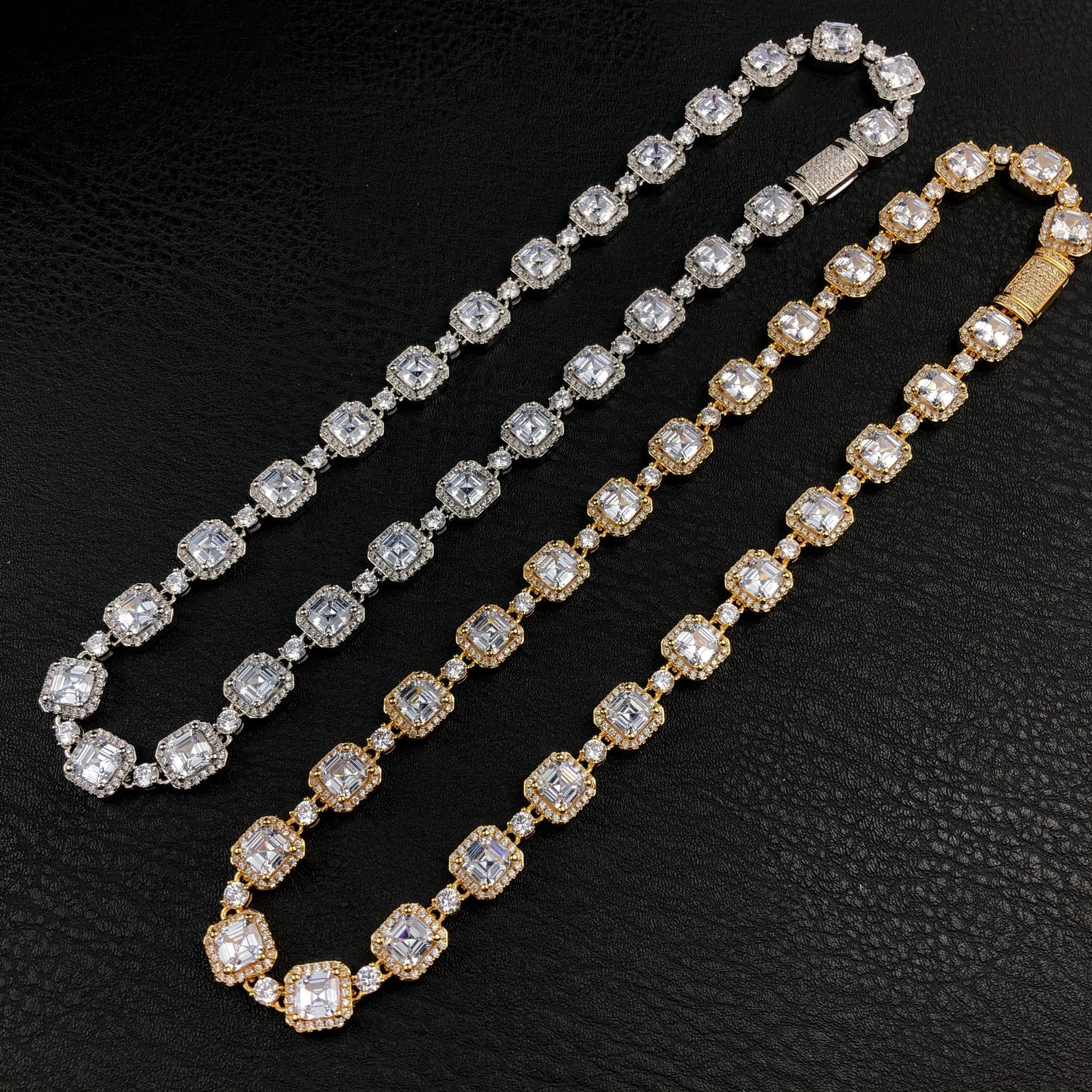 8mm Baguette  tennis Chain
