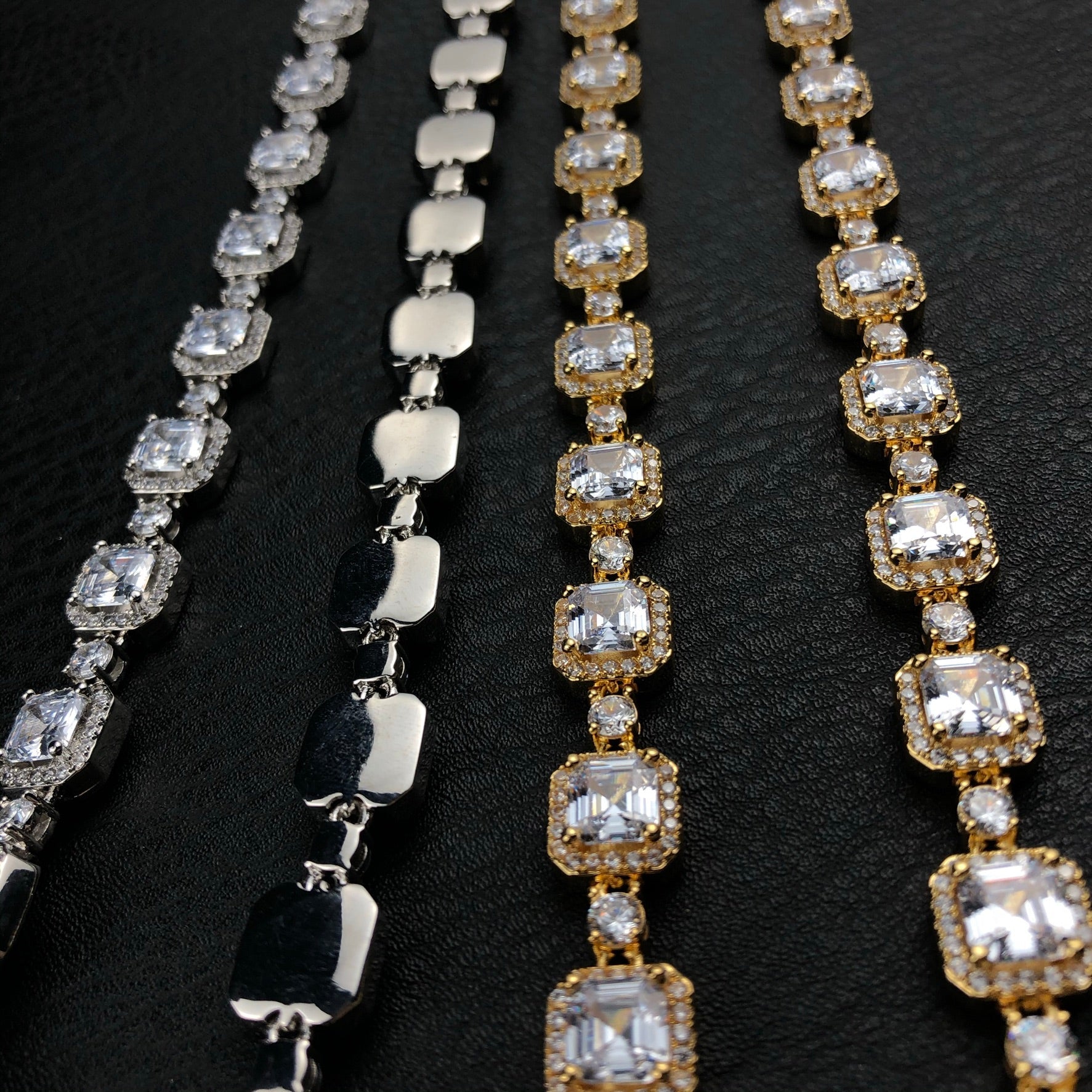 8mm Baguette  tennis Chain