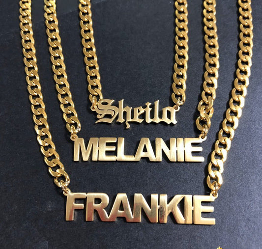 Name Necklace women's hip hop clavicle Necklace