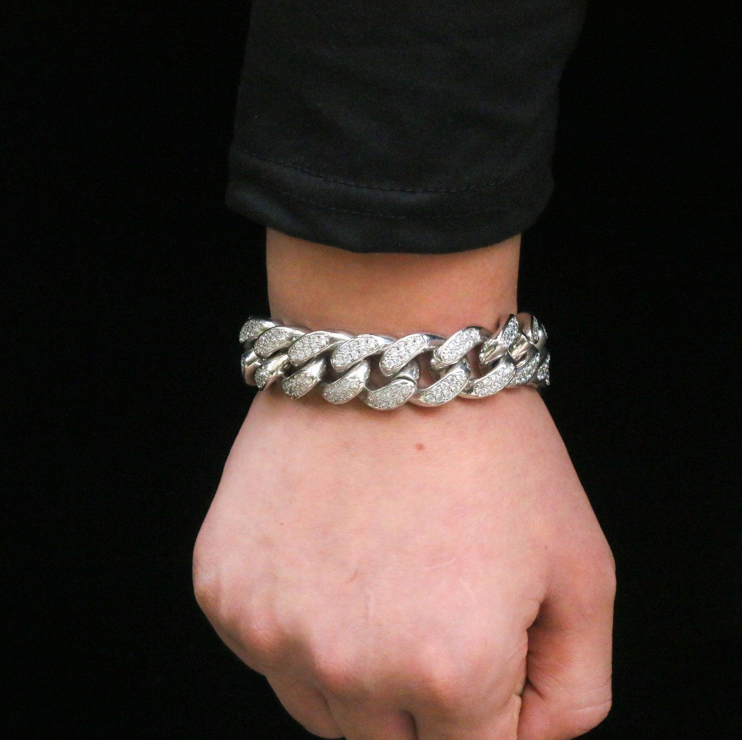 19mm Diamond Cuban Bracelet