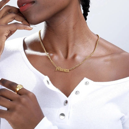 Name Necklace women's hip hop clavicle Necklace