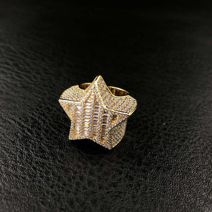 Baguette Star Ring